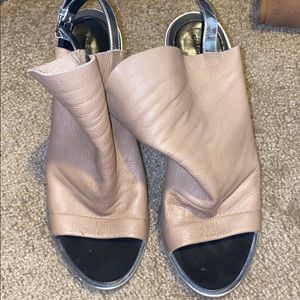 Balenciaga peep toe sling backs